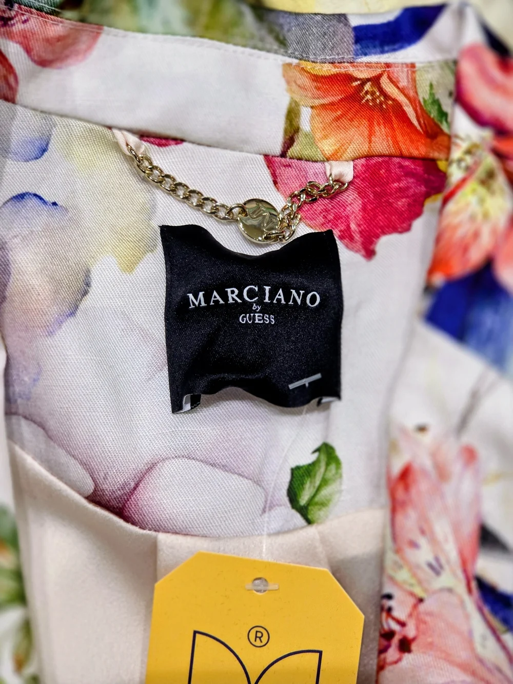 Marciano by Guess Floral Blazer Belted White Multicolor Garden Jacket Women Sz 4 - Picture 5 of 10